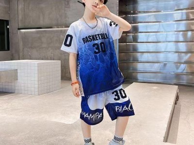 056#假两件篮球服童装图5