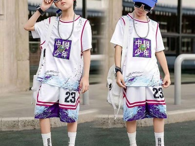 067#假两件篮球童装图5